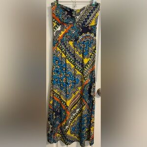 Fashion Bug Strapless Maxi Dress - Multicolor Pattern